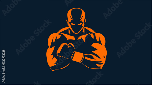 Illustration of a sportsman engaged in boxing. Sportsman boxer. Boxing.