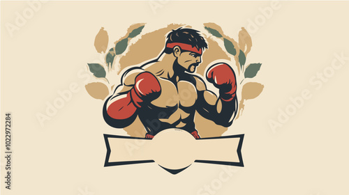 Illustration of a sportsman engaged in boxing. Sportsman boxer. Boxing.