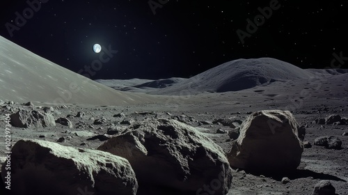 Lunar Landscape: Serenity on the Moon  photo