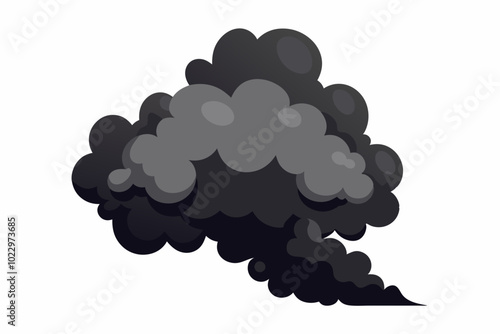 Grey Cloud Dark Cloud Vector Illustration