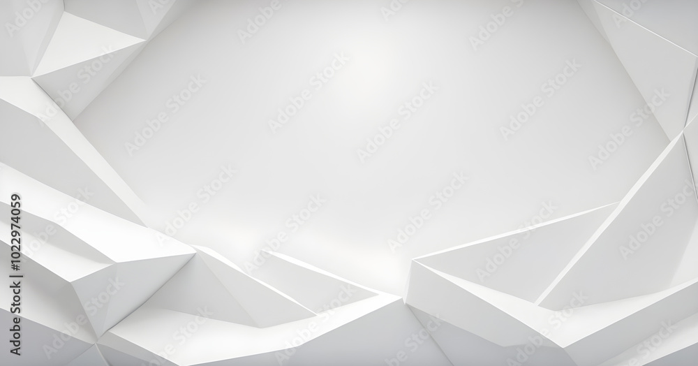 Abstract modern white geometric background forming a circle Abstract modern white geometric background forming a circle