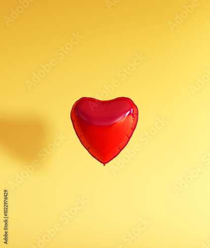 balloon heart romance birthday helium carnival shiny celebrate party ribbon