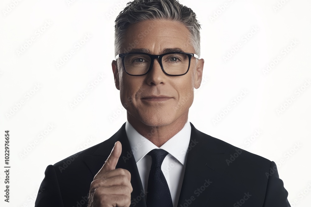 An illustration or presentation of a man gesturing with his finger towards something An illustration or presentation of a man gesturing with his finger towards something