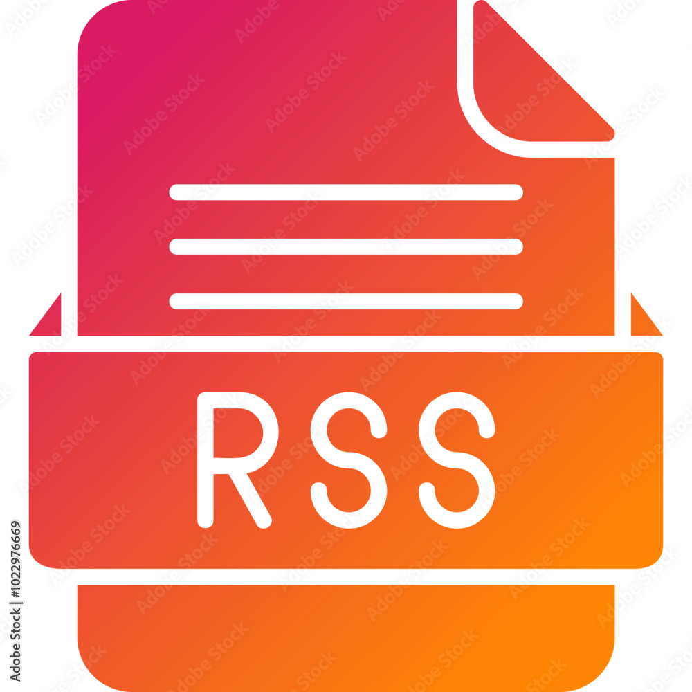RSS File Format Vector Icon Design RSS File Format Vector Icon Design