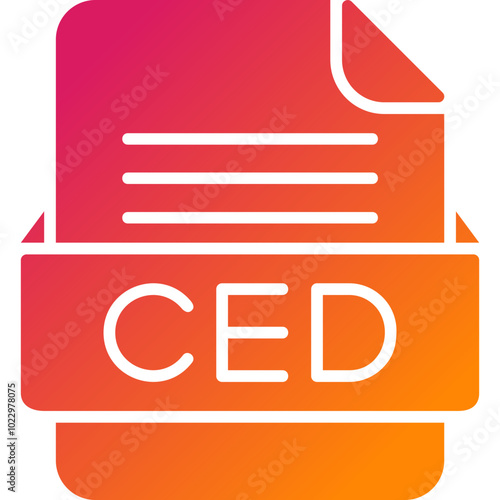 CED File Format Vector Icon Design
