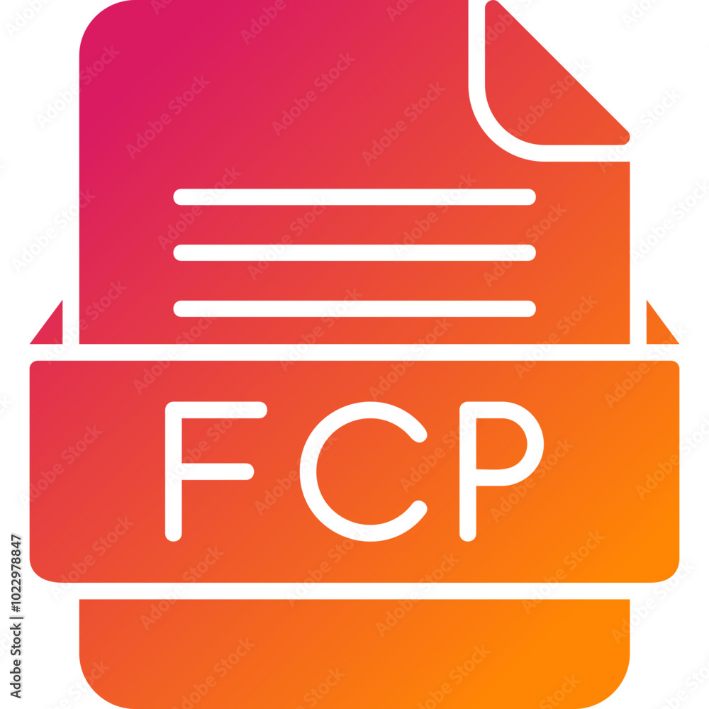 FCP File Format Vector Icon Design FCP File Format Vector Icon Design