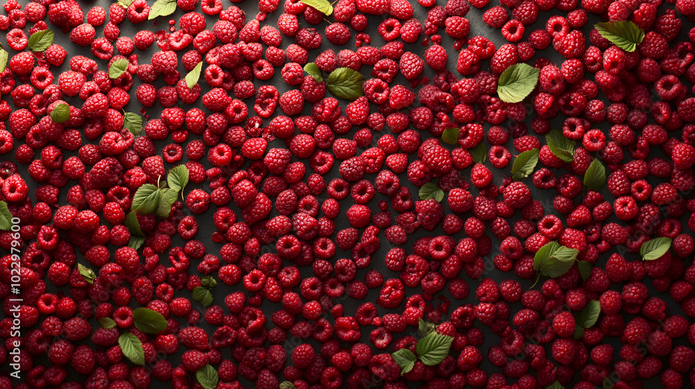 Red Rasberry Background Close Up Red Rasberry Background Close Up