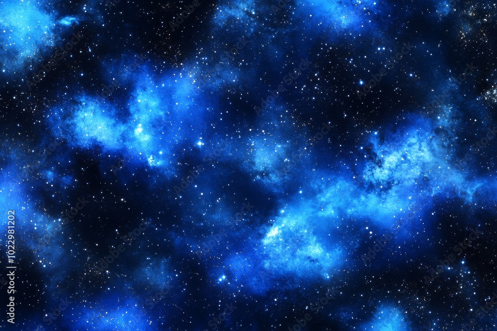 custom made wallpaper toronto digitalA mesmerizing cosmic scene featuring vibrant blue hues and twinkling stars, evoking a sense of wonder.