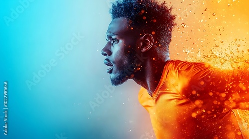 Sports drink commercial featuring athletes in action