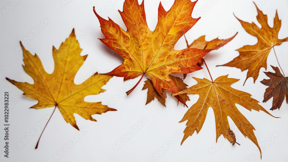 autumn leaves isolated on white autumn leaves isolated on white