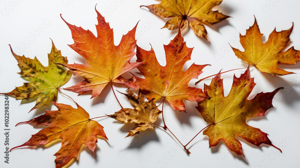 autumn leaves isolated on white autumn leaves isolated on white