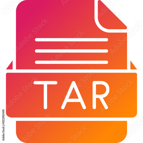 TAR File Format Vector Icon Design