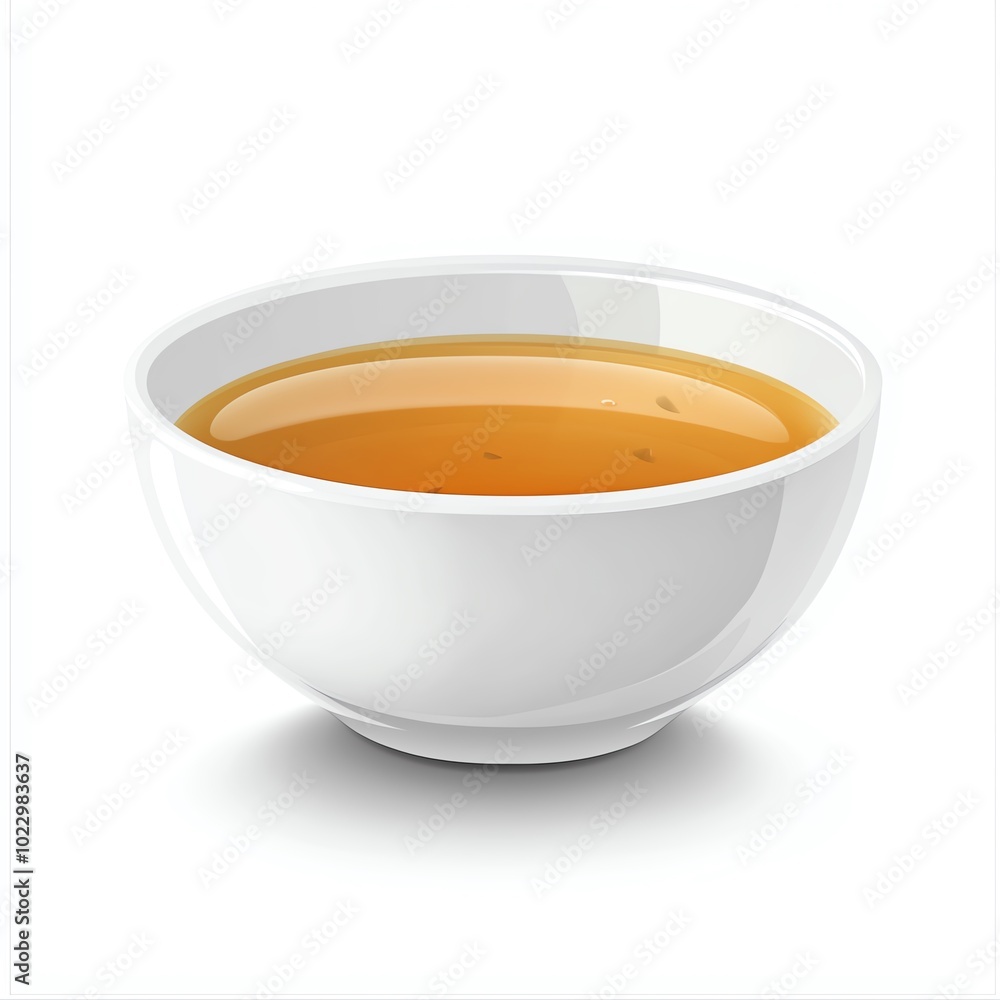 A white bowl filled with warm, flavorful tea on a clean white background. A white bowl filled with warm, flavorful tea on a clean white background.