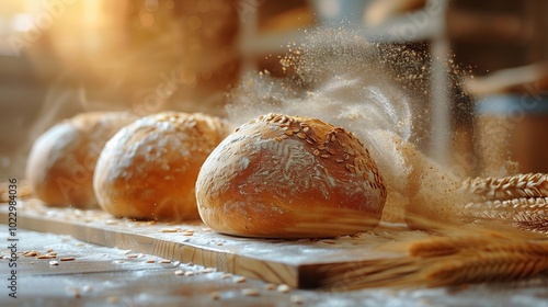 Bakery products. Bakery. Assorted freshly baked pastries. A lot of ready-made fresh bread in a bakery oven in a bakery. Bread making business. Still life. Bakery - various kinds of breadstuff.