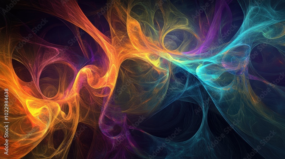 Abstract fantasy background featuring intricate fractal lines Abstract fantasy background featuring intricate fractal lines