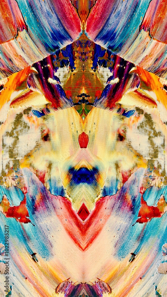 Fototapeta premium Abstract background wallpaper. Ethnic pattern. Mixtures of oil paint. Trendy hand painting canvas. Wall decor and Wall art prints Idea. 3D Texture. Art object