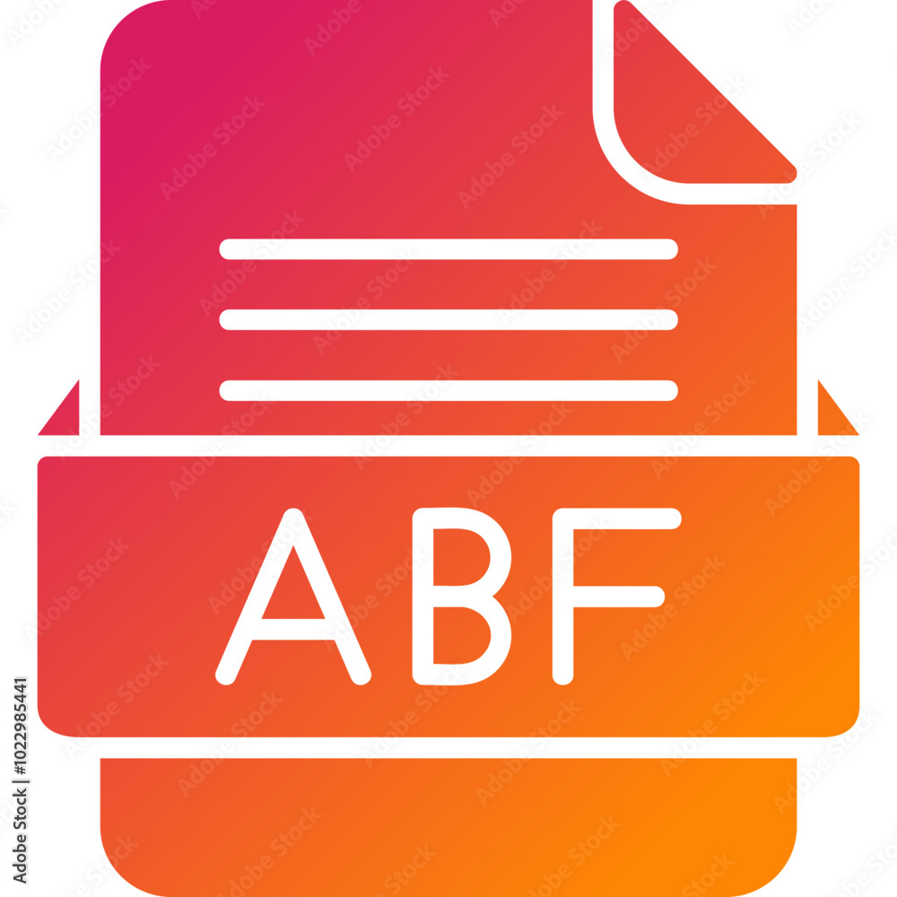 ABF File Format Vector Icon Design ABF File Format Vector Icon Design