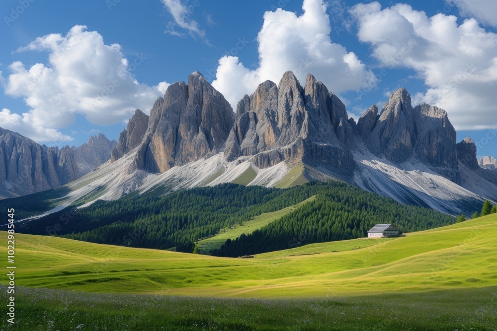Obraz premium Italy architecture landscape grassland.