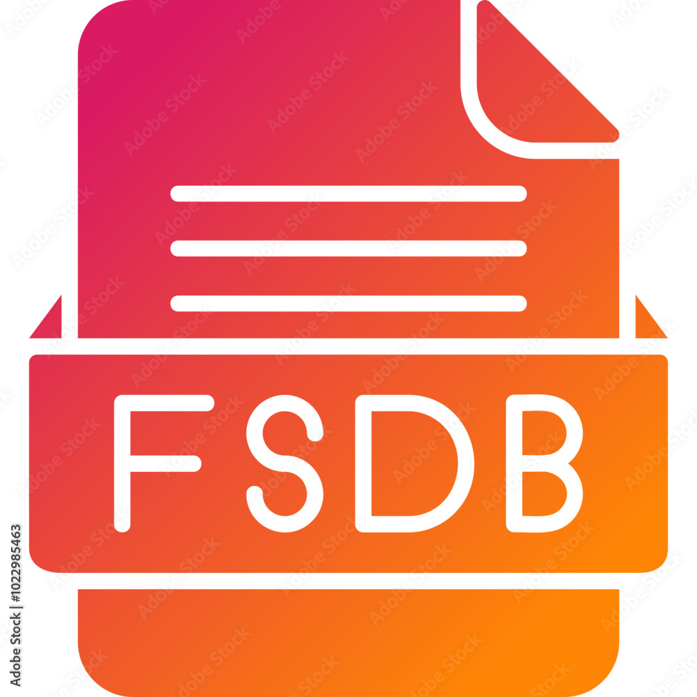 FSDB File Format Vector Icon Design FSDB File Format Vector Icon Design