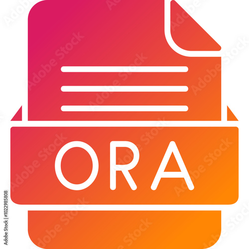 ORA File Format Vector Icon Design