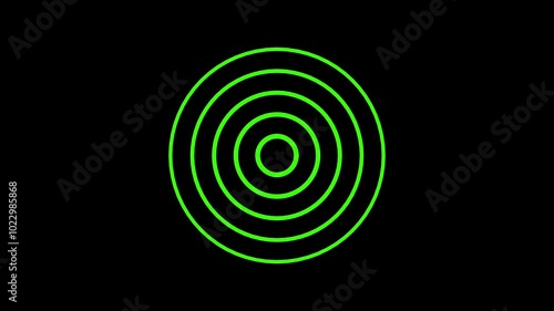 Abstract radar icon animation on background.