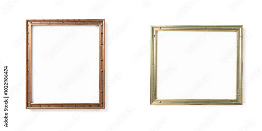 square frames with studs and background for design, isolated on white square frames with studs and background for design, isolated on white