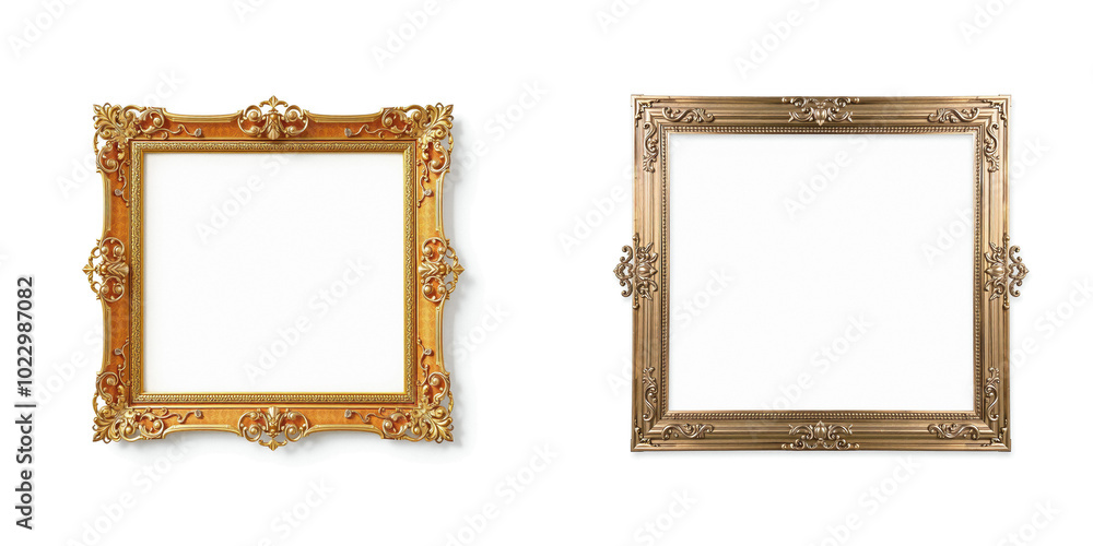 antique style frame isolated on white, background and border for design antique style frame isolated on white, background and border for design