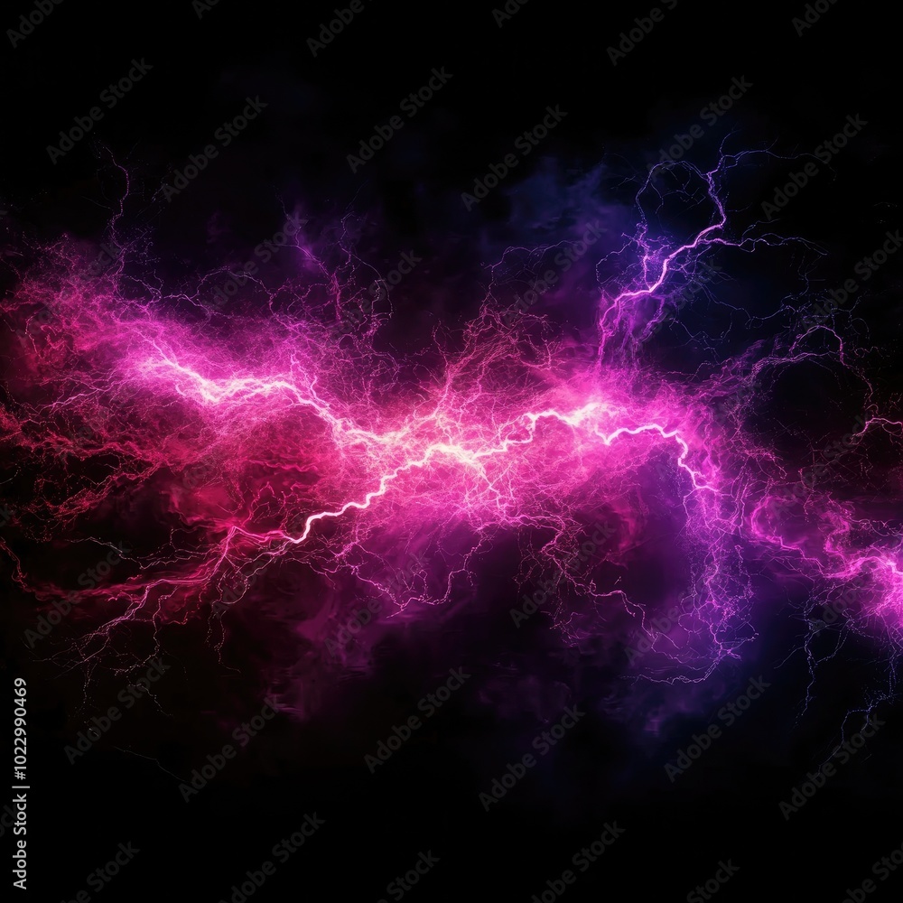 Electric storm, lightning bolt, pink and purple energy, abstract light, vivid colors, dark background, powerful glow, nature force Electric storm, lightning bolt, pink and purple energy, abstract light, vivid colors, dark background, powerful glow, nature force