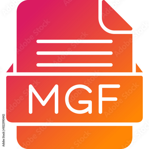 MGF File Format Vector Icon Design