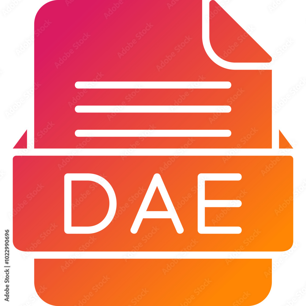 DAE File Format Vector Icon Design DAE File Format Vector Icon Design
