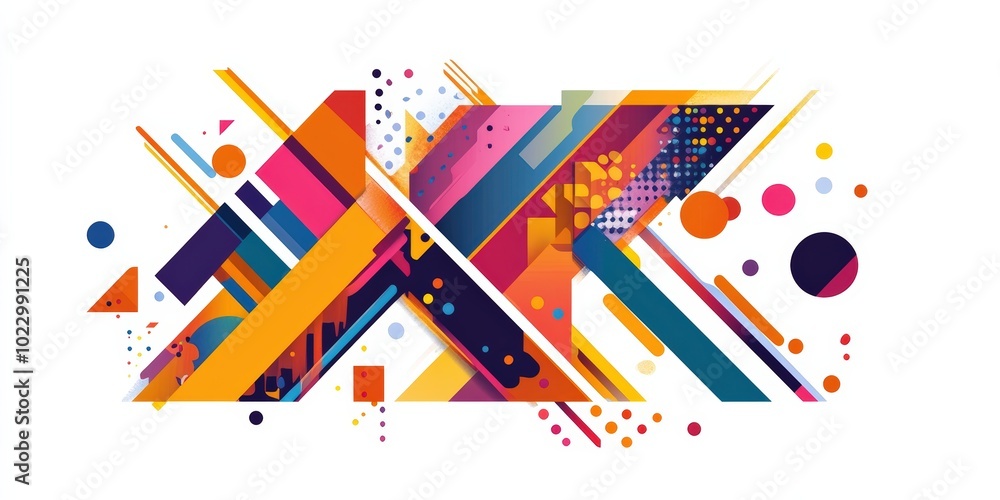 Abstract colorful geometric shapes. Abstract colorful geometric shapes.