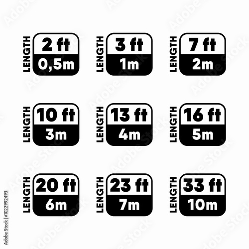 Cable length in feet and meters