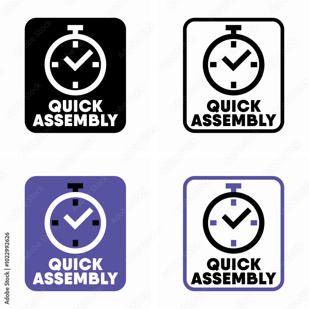 Quick Assembly vector information sign Quick Assembly vector information sign
