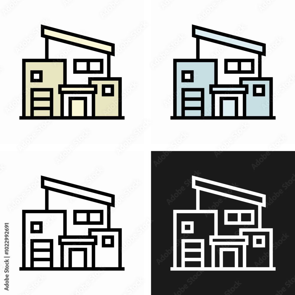 House building information sign icon House building information sign icon
