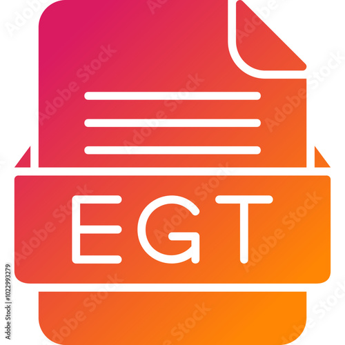 EGT File Format Vector Icon Design photo