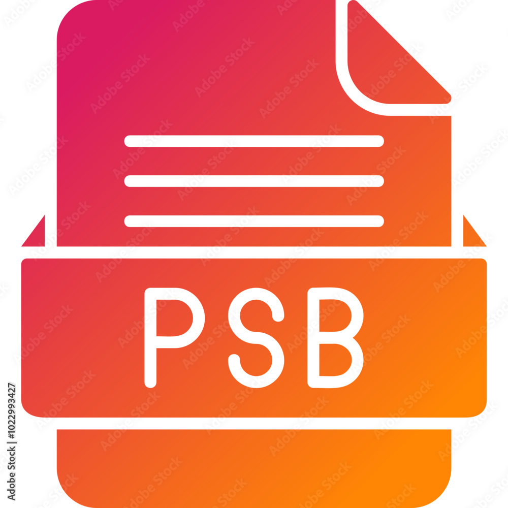 PSB File Format Vector Icon Design PSB File Format Vector Icon Design