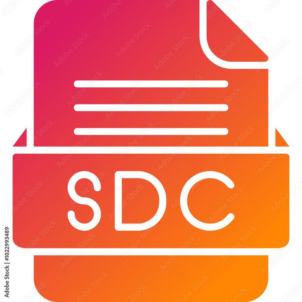 SDC File Format Vector Icon Design SDC File Format Vector Icon Design