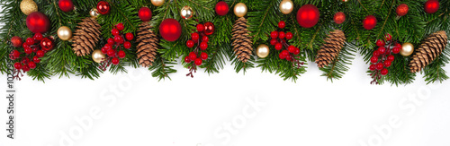 Christmas fir banner in a row