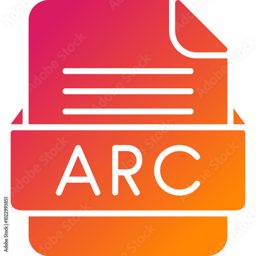 ARC File Format Vector Icon Design
