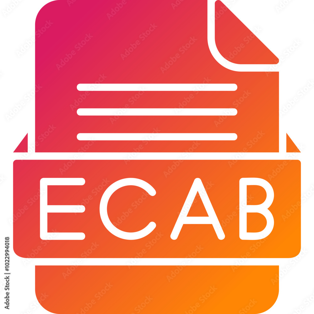 ECAB File Format Vector Icon Design ECAB File Format Vector Icon Design