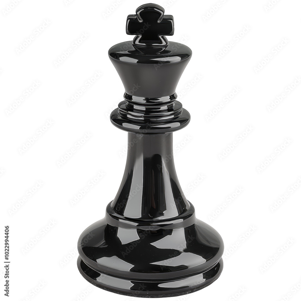 A black chess piece with a crown on top A black chess piece with a crown on top