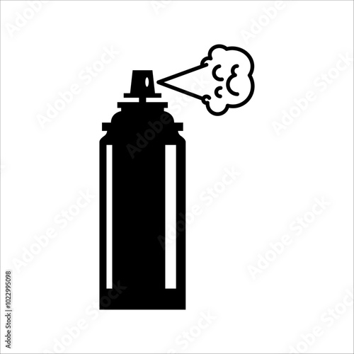 Spray can icon. Aerosol, paint, graffiti, spray paint, small cans, chemicals, art, Urban, street art, pressurized containers, paintings, propellants, spray cans, aerosols, chemicals.