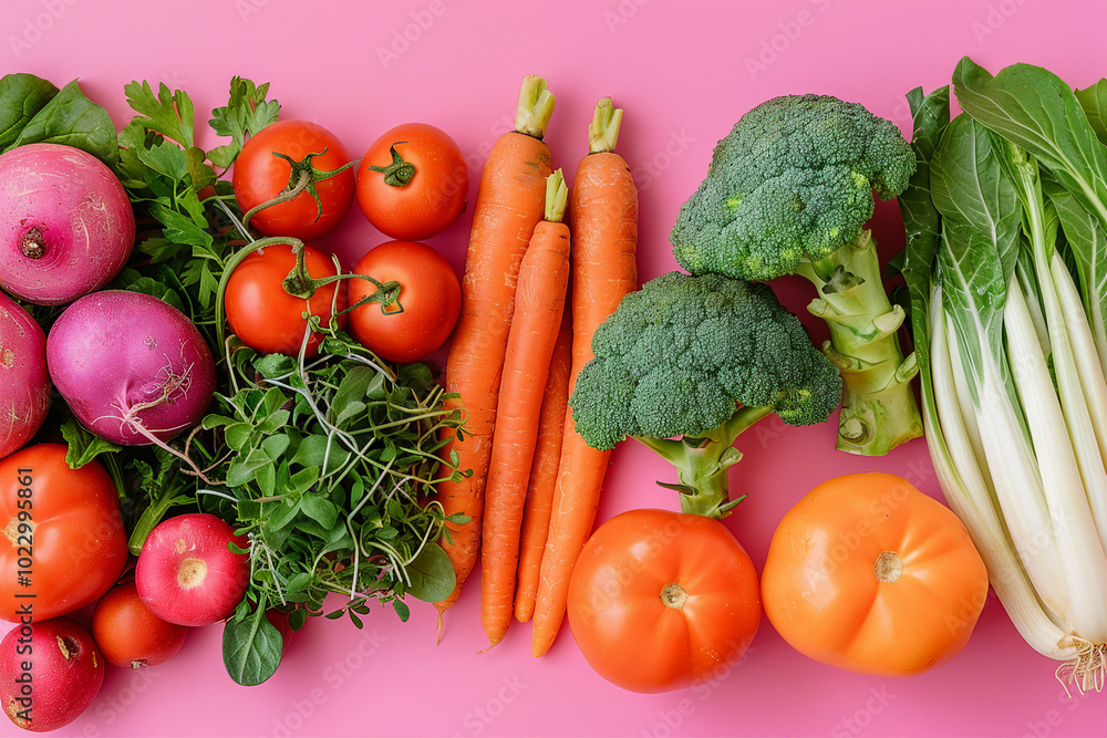Fresh vegetables and fruits made with generative AI Fresh vegetables and fruits made with generative AI