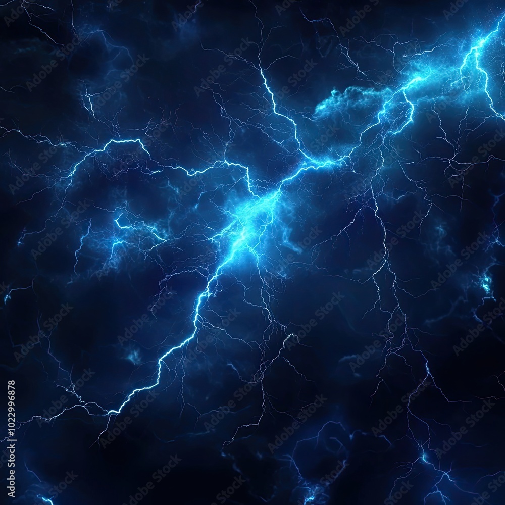 Blue lightning storm sky, electric thunder background, bright energy surge, dark powerful lightning Blue lightning storm sky, electric thunder background, bright energy surge, dark powerful lightning