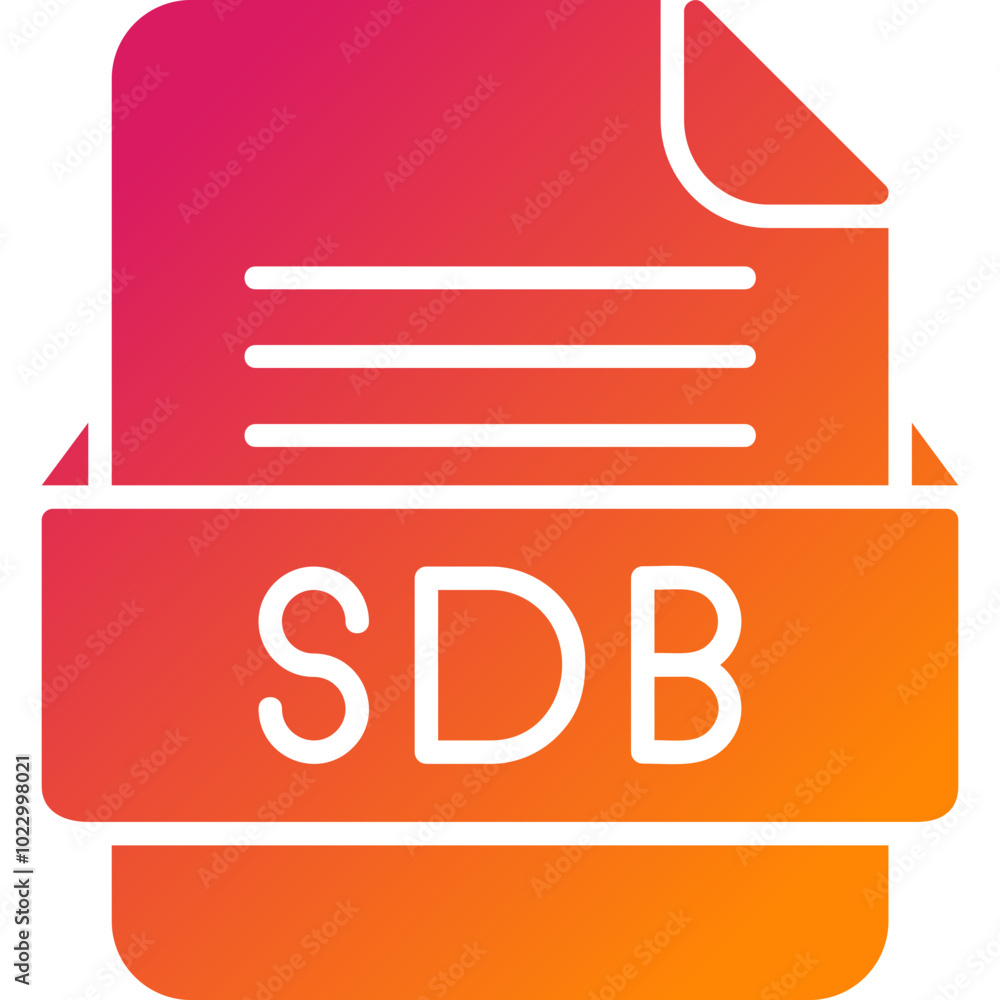 SDB File Format Vector Icon Design SDB File Format Vector Icon Design