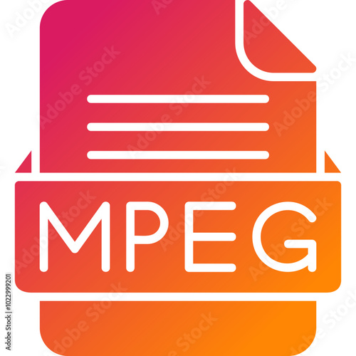 MPEG File Format Vector Icon Design photo