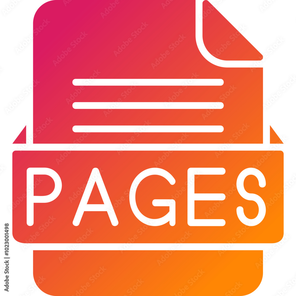 PAGES File Format Vector Icon Design PAGES File Format Vector Icon Design