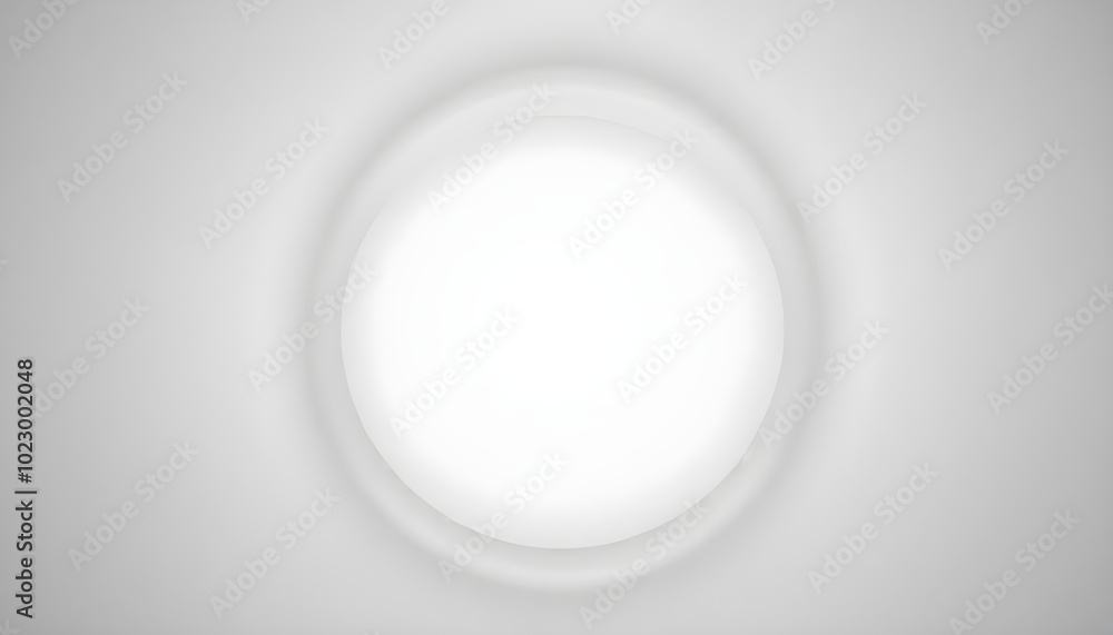 White circle on a white background creating a subtle 3d effect White circle on a white background creating a subtle 3d effect