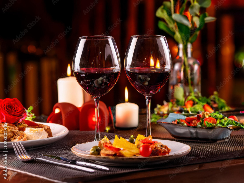 Christmas dinner table setting Christmas dinner table setting