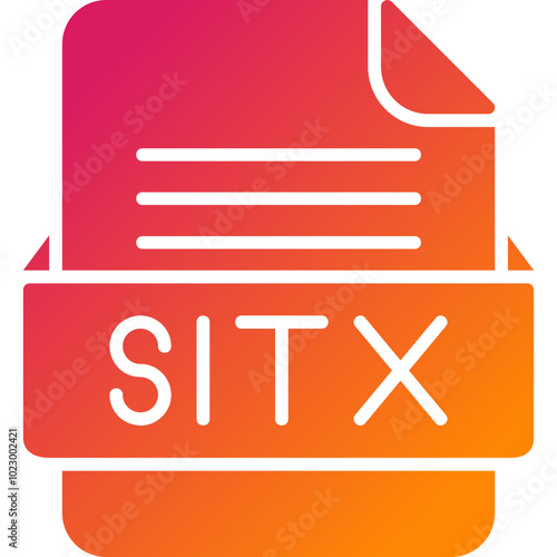 SITX File Format Vector Icon Design photo